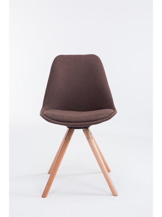 Silla de visita tela Toulouse Natura redonda, marrón Silla de visita tela Toulouse Natura redonda, marrón