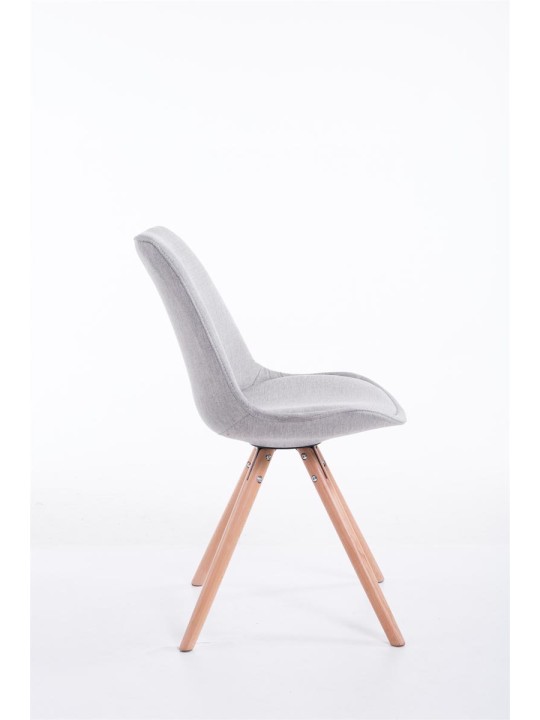 Silla de visita tela Toulouse Natura redonda, gris Silla de visita tela Toulouse Natura redonda, gris