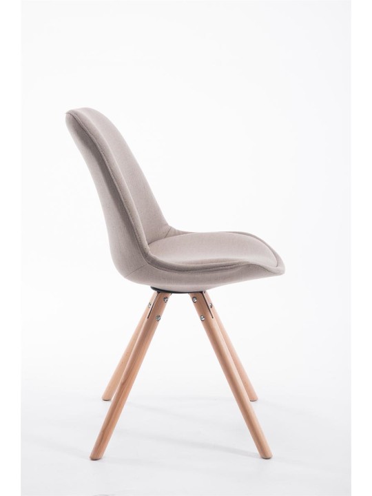 Silla de visita tela Toulouse Natura redonda, taupe Silla de visita tela Toulouse Natura redonda, taupe