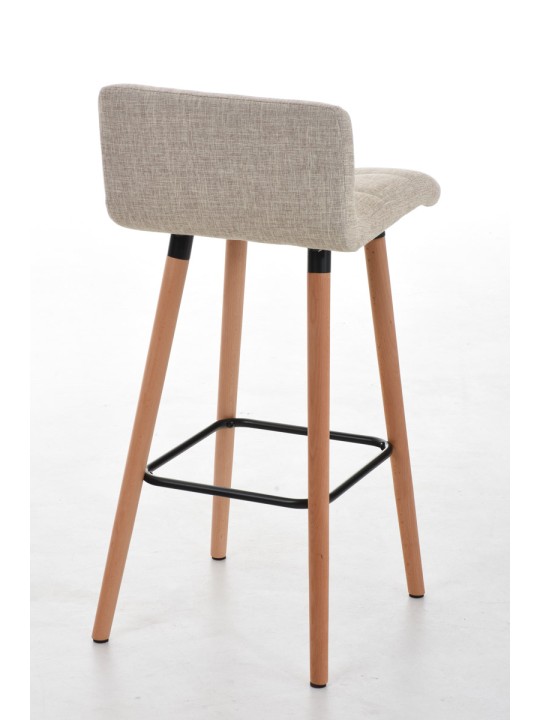 Juego de 2 taburetes de bar Lincoln tela natural, crema