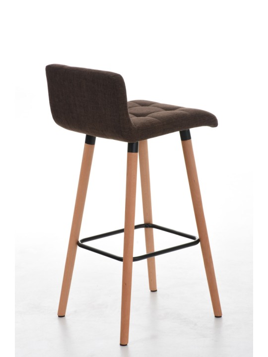 Juego de 2 taburetes de bar Lincoln tela natural, marrón