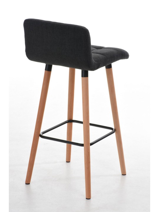 Juego de 2 taburetes de bar Lincoln tela natural, gris oscuro Juego de 2 taburetes de bar Lincoln tela natural, gris oscuro