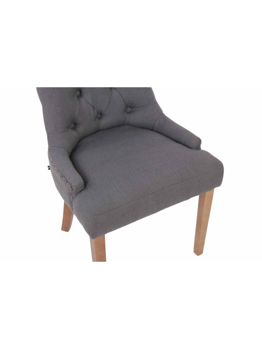 Silla de comedor Aberdeen tela antiguo-claro, gris oscuro