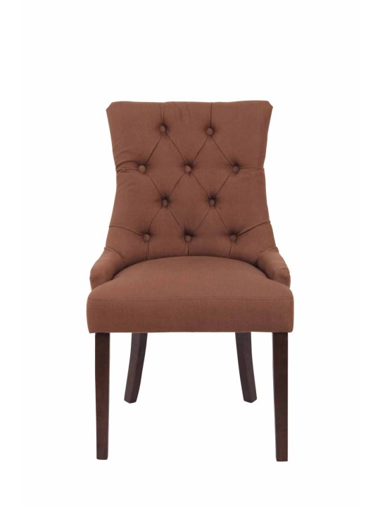 Silla de comedor Aberdeen tela antigua, marrón