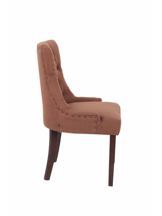 Silla de comedor Aberdeen tela antigua, marrón
