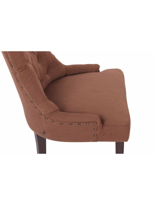Silla de comedor Aberdeen tela antigua, marrón