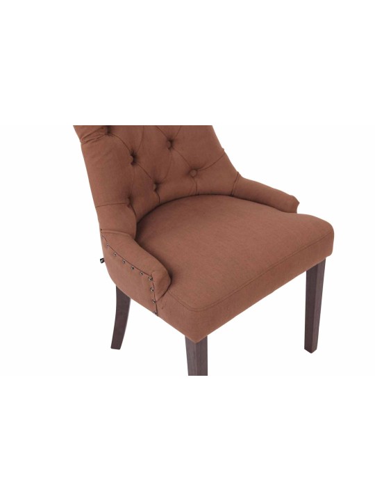 Silla de comedor Aberdeen tela antigua, marrón