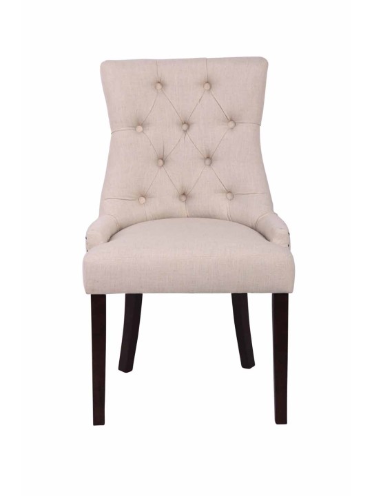 Silla de comedor Aberdeen tela antigua, crema