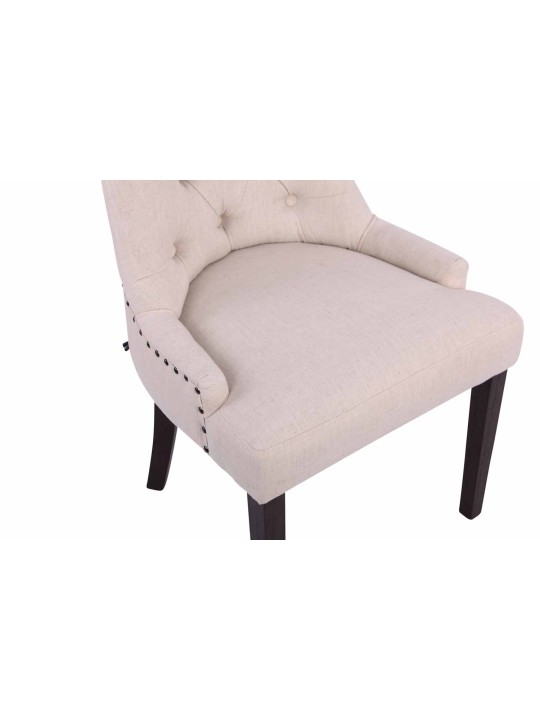 Silla de comedor Aberdeen tela antigua, crema