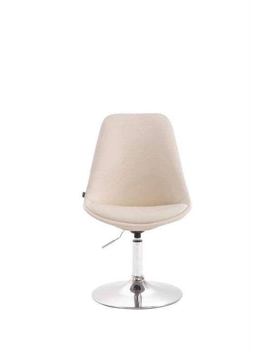 Silla Maverick C símil piel, crema