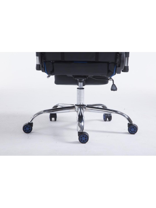 Silla de oficina Racing Limit V2 de cuero artificial con reposapiés, negro/azul Silla de oficina Racing Limit V2 de cuero artificial con reposapiés, negro/azul