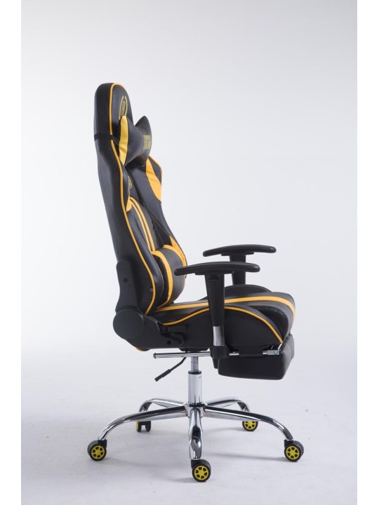 Silla de oficina Racing Limit V2 de cuero artificial con reposapiés, negro/amarillo Silla de oficina Racing Limit V2 de cuero artificial con reposapiés, negro/amarillo