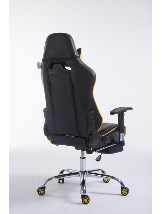 Silla de oficina Racing Limit V2 de cuero artificial con reposapiés, negro/amarillo Silla de oficina Racing Limit V2 de cuero artificial con reposapiés, negro/amarillo
