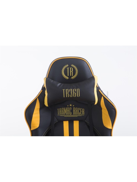 Silla de oficina Racing Limit V2 de cuero artificial con reposapiés, negro/amarillo Silla de oficina Racing Limit V2 de cuero artificial con reposapiés, negro/amarillo