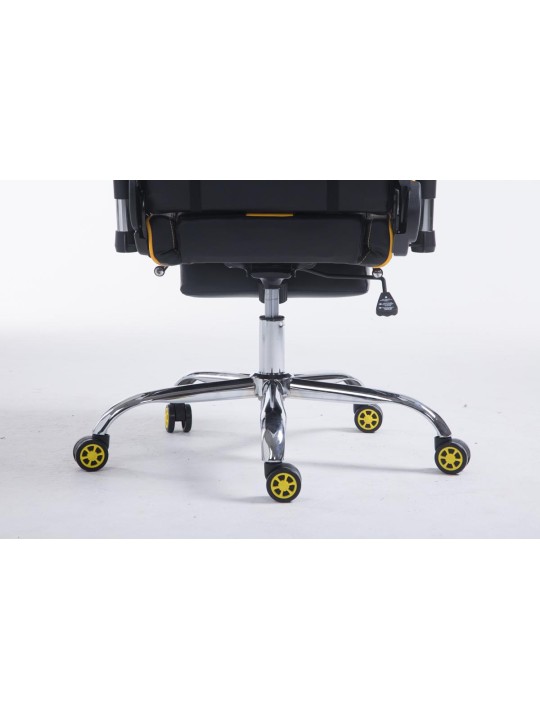 Silla de oficina Racing Limit V2 de cuero artificial con reposapiés, negro/amarillo Silla de oficina Racing Limit V2 de cuero artificial con reposapiés, negro/amarillo