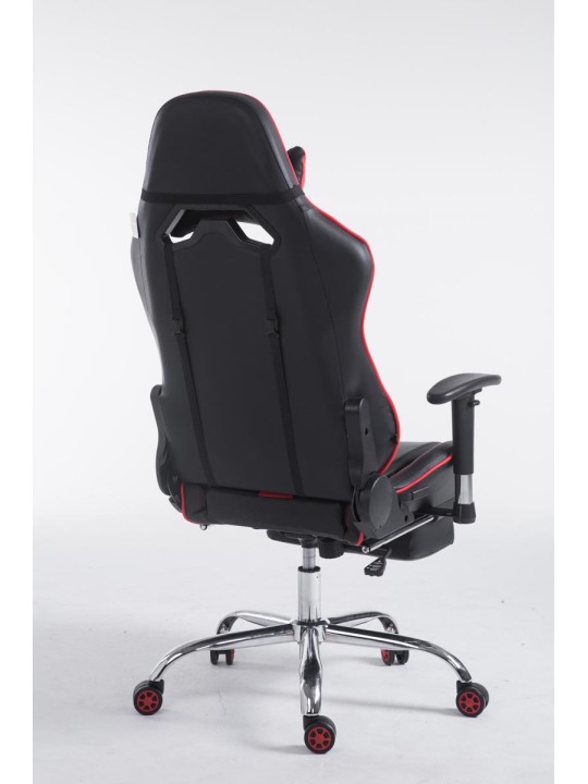 Silla de oficina Racing Limit V2 de cuero artificial con reposapiés, negro/rojo Silla de oficina Racing Limit V2 de cuero artificial con reposapiés, negro/rojo