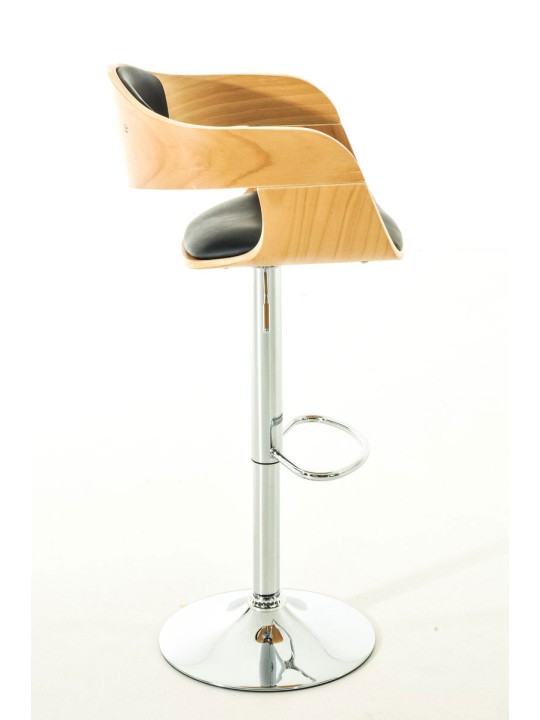 Juego de 2 taburetes de bar Kingston C piel sintética, natural/negro Juego de 2 taburetes de bar Kingston C piel sintética, natural/negro