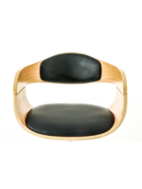 Juego de 2 taburetes de bar Kingston C piel sintética, natural/negro Juego de 2 taburetes de bar Kingston C piel sintética, natural/negro