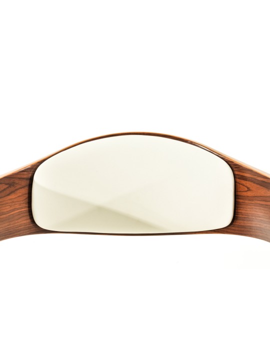 Juego de 2 taburetes de bar Kingston C piel sintética, nogal/blanco Juego de 2 taburetes de bar Kingston C piel sintética, nogal/blanco