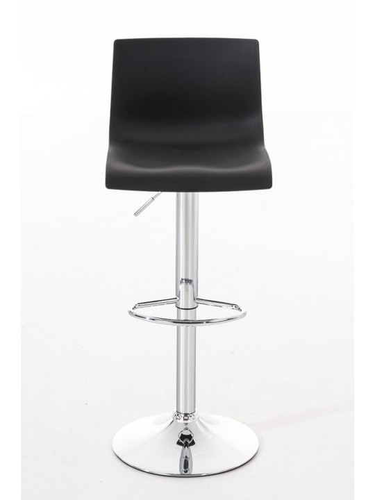 Juego de 2 taburetes de bar Hoover plástico cromado, negro Juego de 2 taburetes de bar Hoover plástico cromado, negro