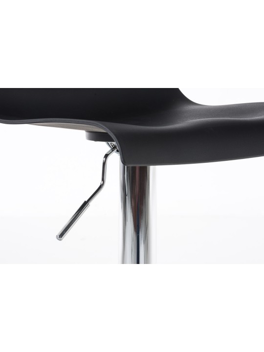 Juego de 2 taburetes de bar Hoover plástico cromado, negro Juego de 2 taburetes de bar Hoover plástico cromado, negro