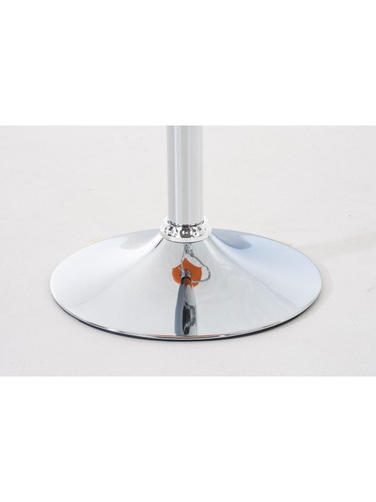 Juego de 2 taburetes de bar Hoover plástico cromado, naranja