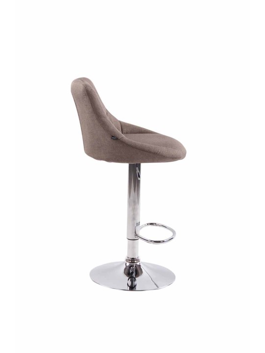 Juego de 2 taburetes de bar Lazio tela C, taupe Juego de 2 taburetes de bar Lazio tela C, taupe