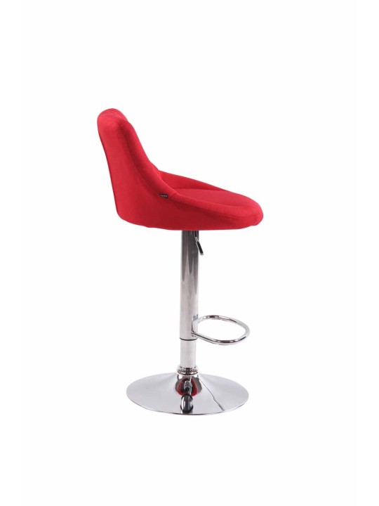 Juego de 2 taburetes de bar Lazio tela C, rojo Juego de 2 taburetes de bar Lazio tela C, rojo