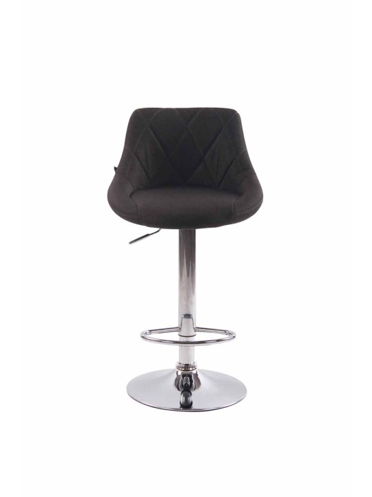 Juego de 2 taburetes de bar Lazio tela C, gris oscuro Juego de 2 taburetes de bar Lazio tela C, gris oscuro