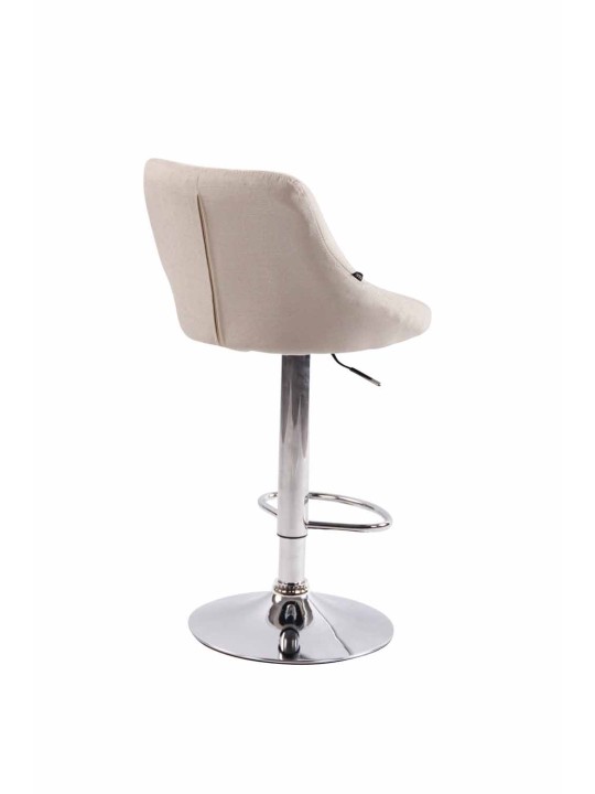 Juego de 2 taburetes de bar Lazio tela C, crema