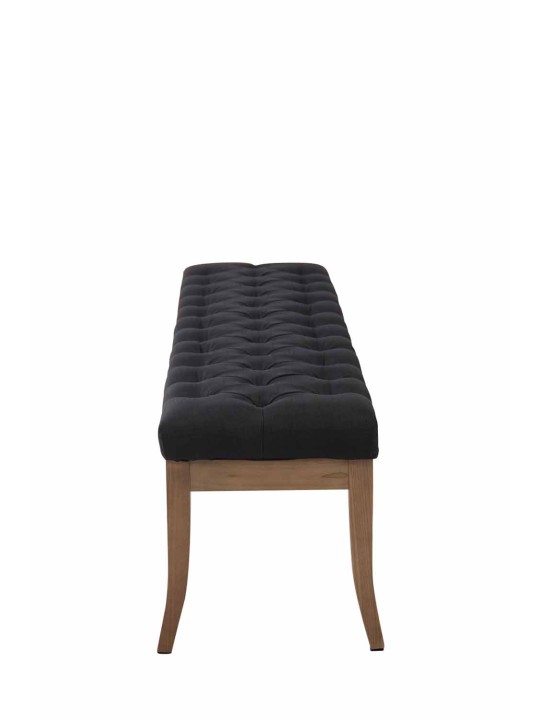 Banco Ramses tela antiguo-claro 150 cm, negro