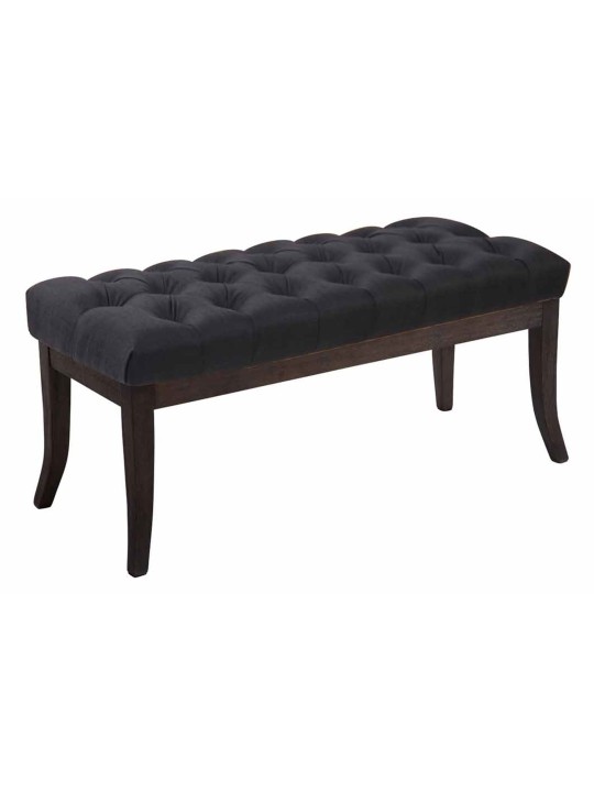 Banco Ramses tela antiguo-oscuro 100 cm, negro