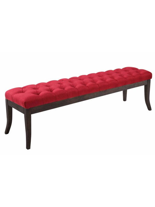 Banco Ramses tela antiguo-oscuro 150 cm, rojo