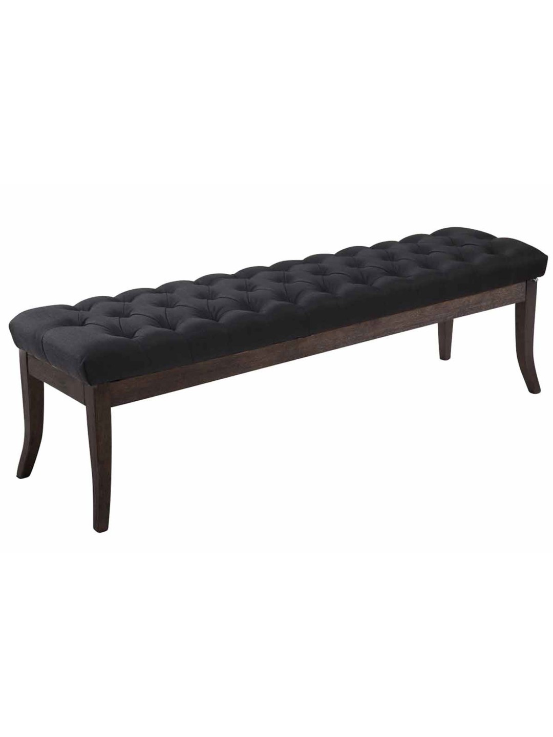 Banco Ramses tela antiguo-oscuro 150 cm, negro