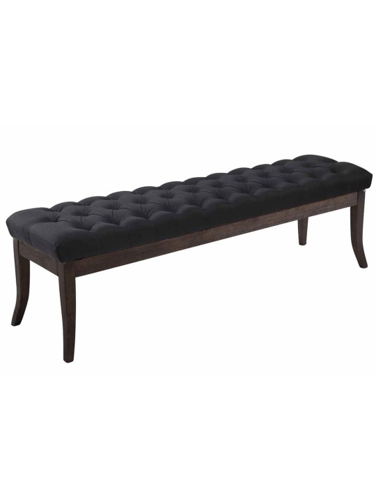 Banco Ramses tela antiguo-oscuro 150 cm, negro