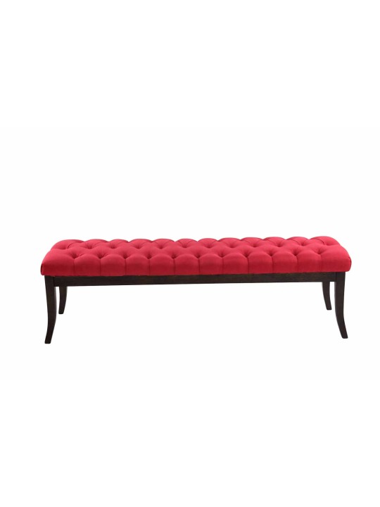 Banco Ramses tela antiguo-oscuro 150 cm, rojo