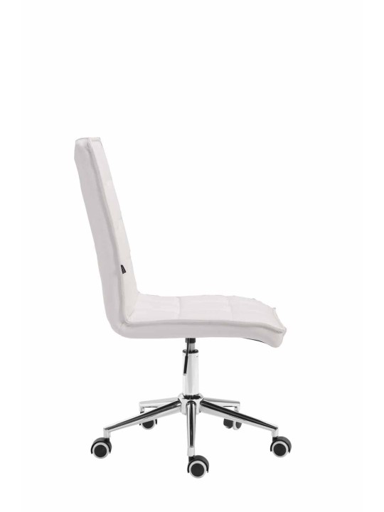 Taburete de trabajo Peking V2 cuero artificial, blanco Taburete de trabajo Peking V2 cuero artificial, blanco