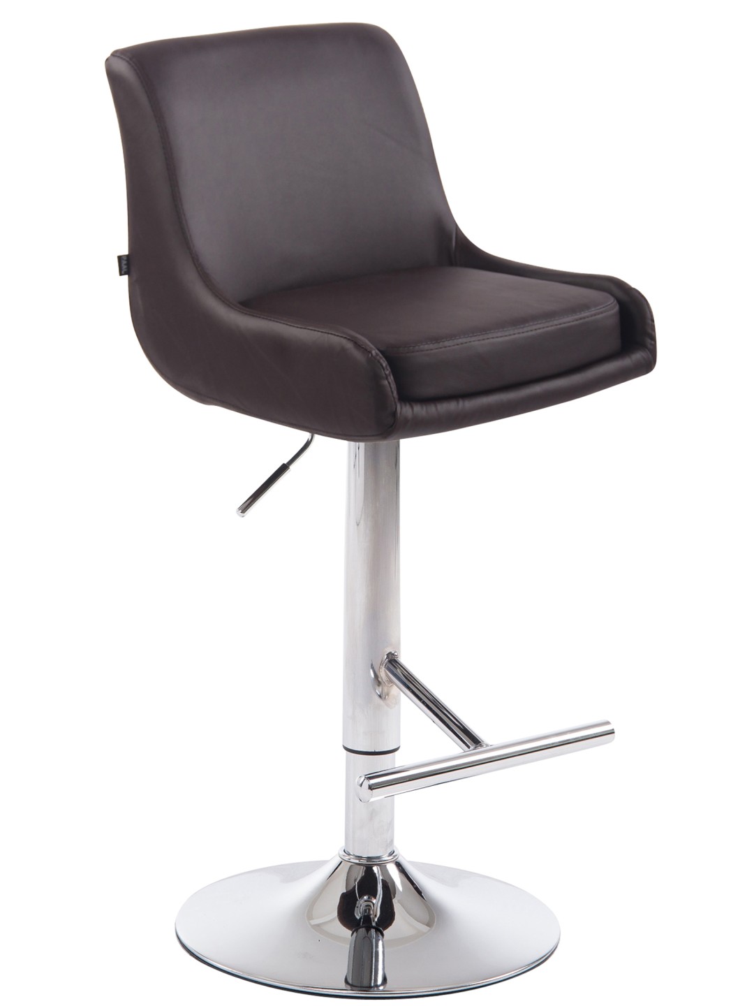 Taburete de bar Club piel sintética C, marrón