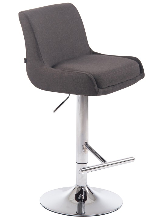 Taburete de bar Club tela C, gris oscuro