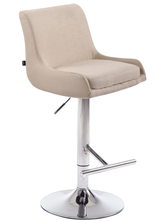 Taburete de bar Club tela C, crema