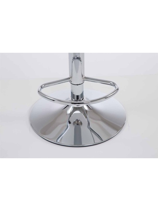 Juego de 2 taburetes de bar Las Vegas V2 polipiel cromado, burdeos