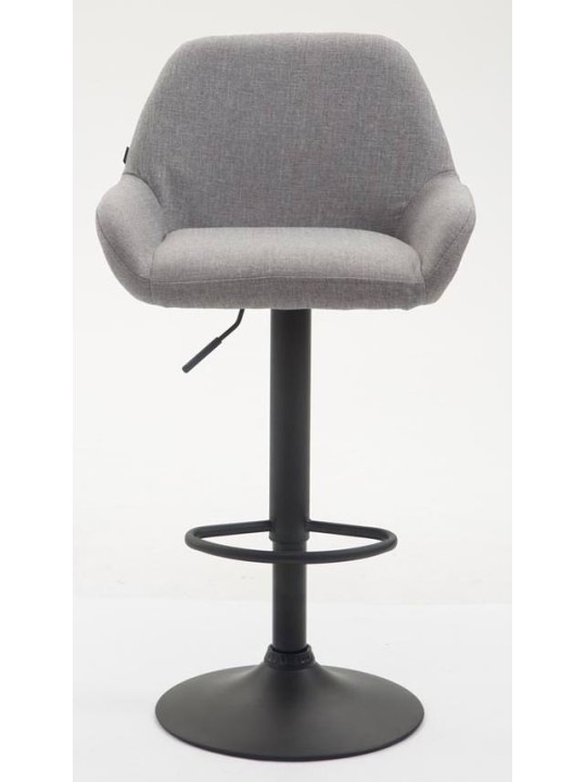 Juego de 2 taburetes de bar tela Braga, gris Juego de 2 taburetes de bar tela Braga, gris