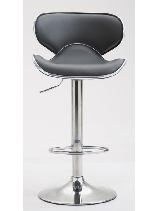 Juego de 2 taburetes de bar Las Vegas V2 polipiel cromado, gris Juego de 2 taburetes de bar Las Vegas V2 polipiel cromado, gris