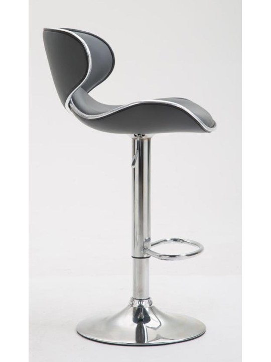 Juego de 2 taburetes de bar Las Vegas V2 polipiel cromado, gris Juego de 2 taburetes de bar Las Vegas V2 polipiel cromado, gris