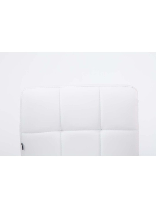 Juego de 2 taburetes de bar Palma V2 piel sintética, blanco Juego de 2 taburetes de bar Palma V2 piel sintética, blanco