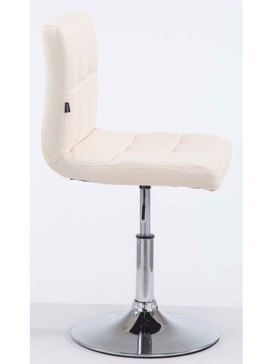 Juego de 2 taburetes de bar Palma V2 piel sintética, crema