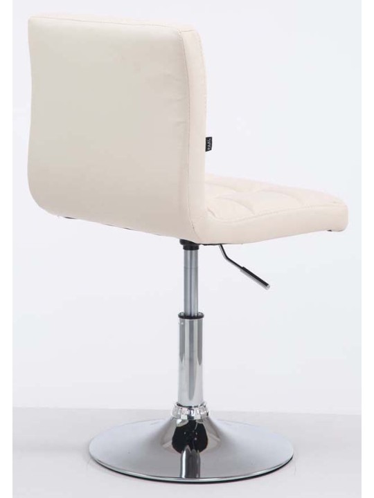 Juego de 2 taburetes de bar Palma V2 piel sintética, crema