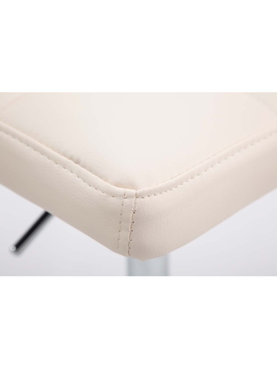 Juego de 2 taburetes de bar Palma V2 piel sintética, crema