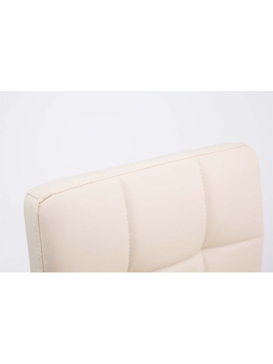 Juego de 2 taburetes de bar Palma V2 piel sintética, crema