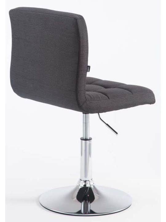 Juego de 2 taburetes de bar Palma V2 tela, negro Juego de 2 taburetes de bar Palma V2 tela, negro